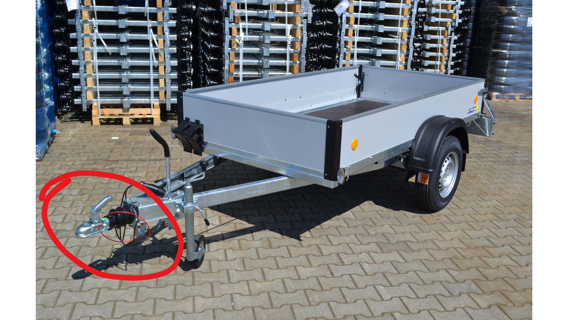 Guľová spojka na prívesnom vozíku